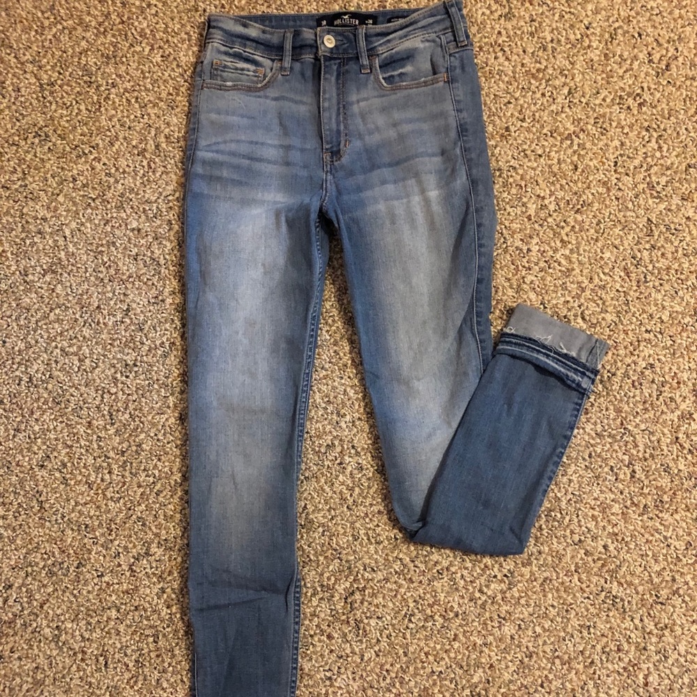 cuffed Hollister jeans